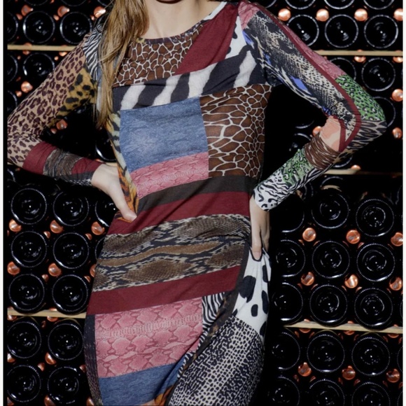 Unbreak. IT Made in Italy Janina Animal Print Maxi Dress Sz X-Large NWT - Picture 1 of 11